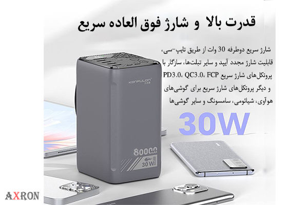 پاوربانک کانفلون 80000 مدل A49Q
